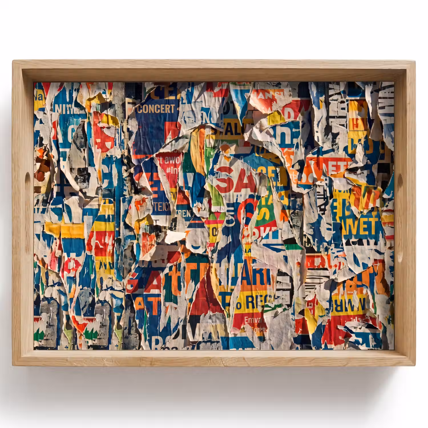 Abstract - Gelaagd papier - Urban - Modern - Kleurrijk Dienblad Rechthoek middel -z3d_shopping