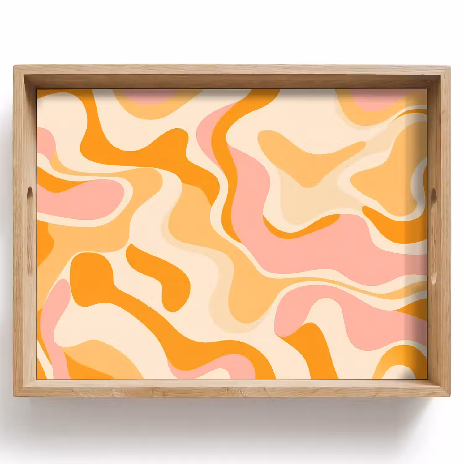 Abstract - Golvend - Oranje Dienblad Rechthoek middel -z3d_shopping