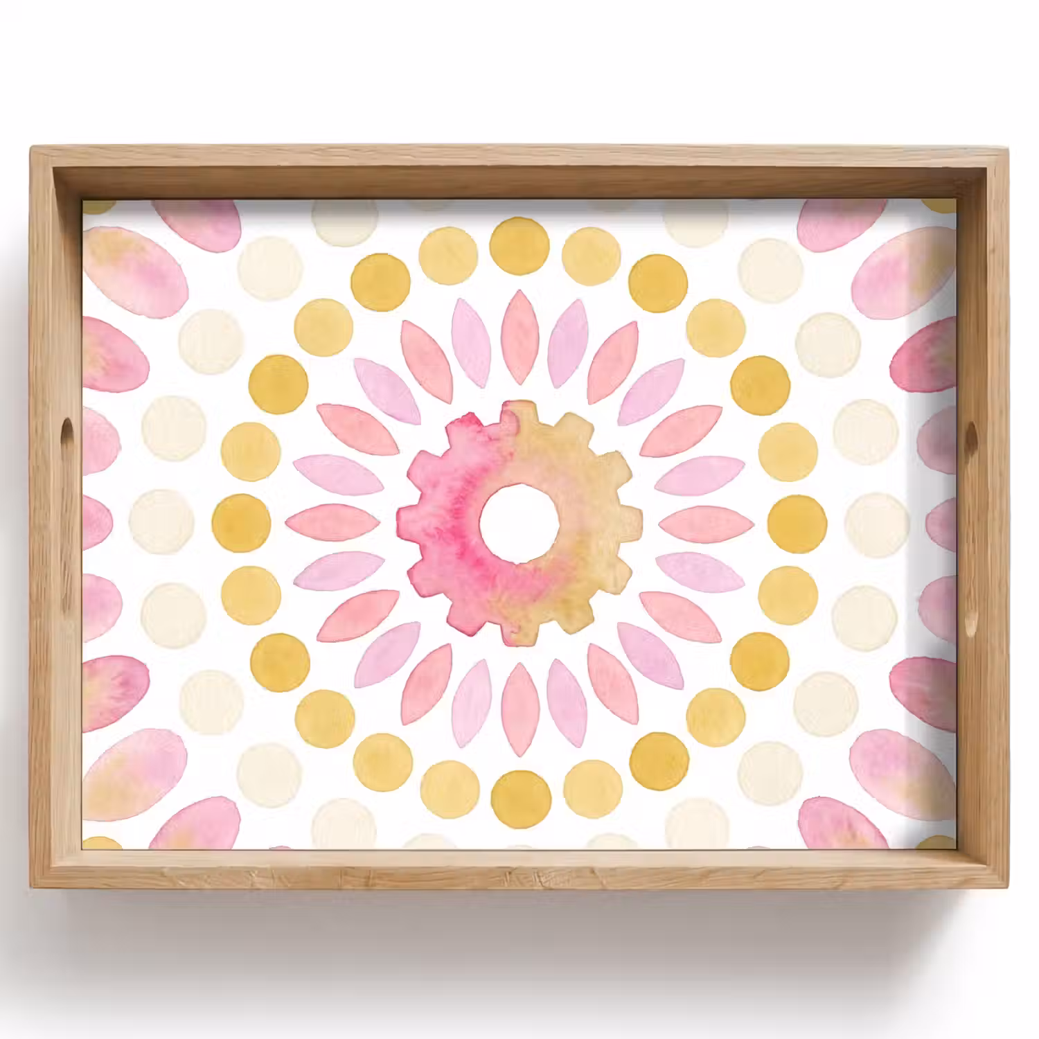 Abstract - Mandala - Kunst - Modern - Roze Dienblad Rechthoek middel -z3d_shopping