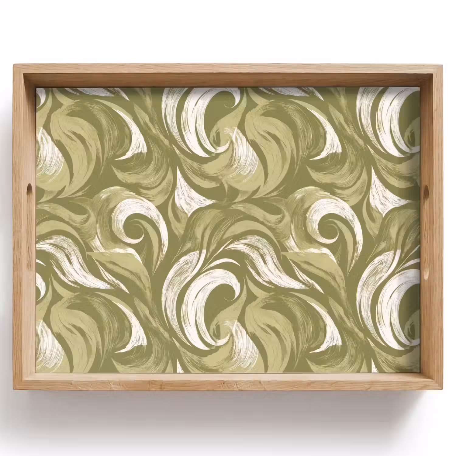 Abstract - Textuur - Groen Dienblad Rechthoek middel 911 -z3d_shopping