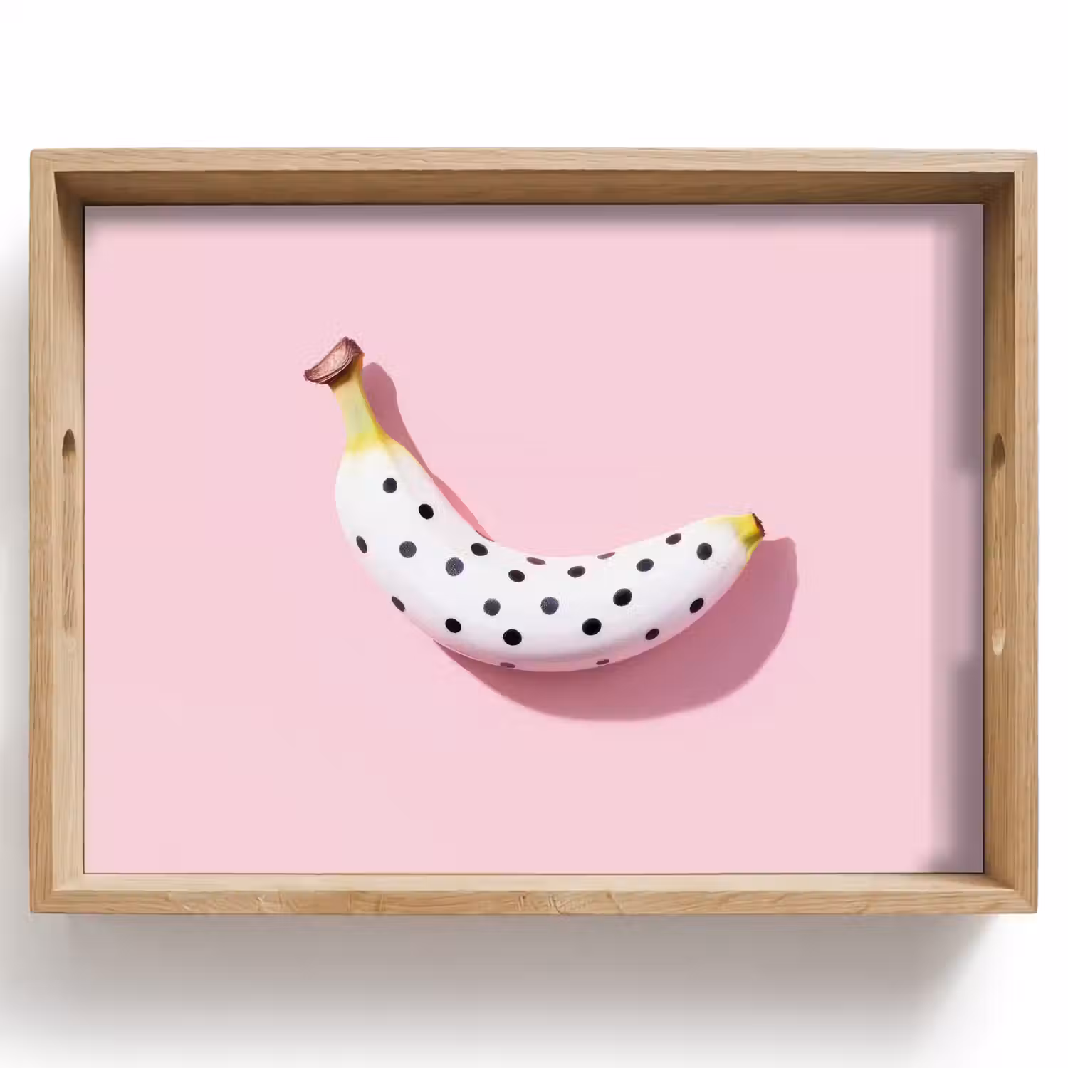 Banaan - Stippen - roze Dienblad Rechthoek middel -z3d_shopping