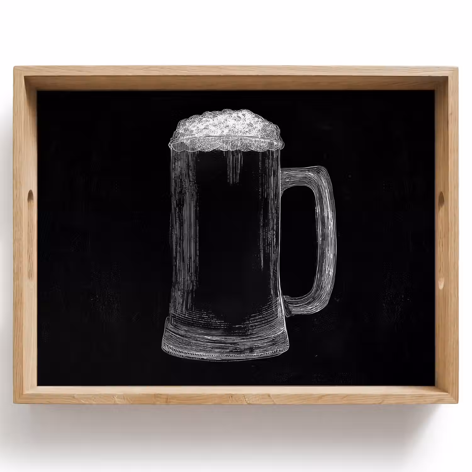 Bierpul - Schuim - Krijttekening Dienblad Rechthoek middel -z3d_shopping