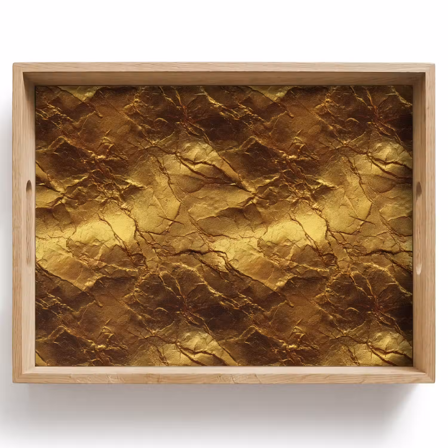 Bladgoud - Textuur - Goud Dienblad Rechthoek middel 911 -z3d_shopping