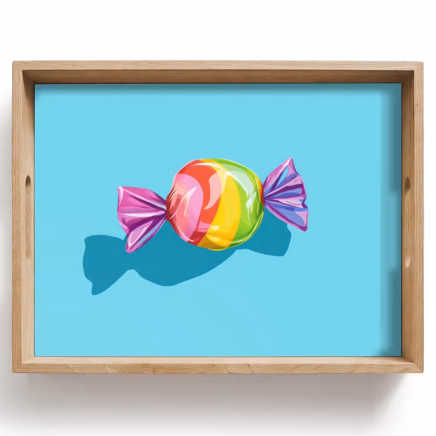 Blauw - Snoep - Regenboog Dienblad Rechthoek middel -z3d_shopping