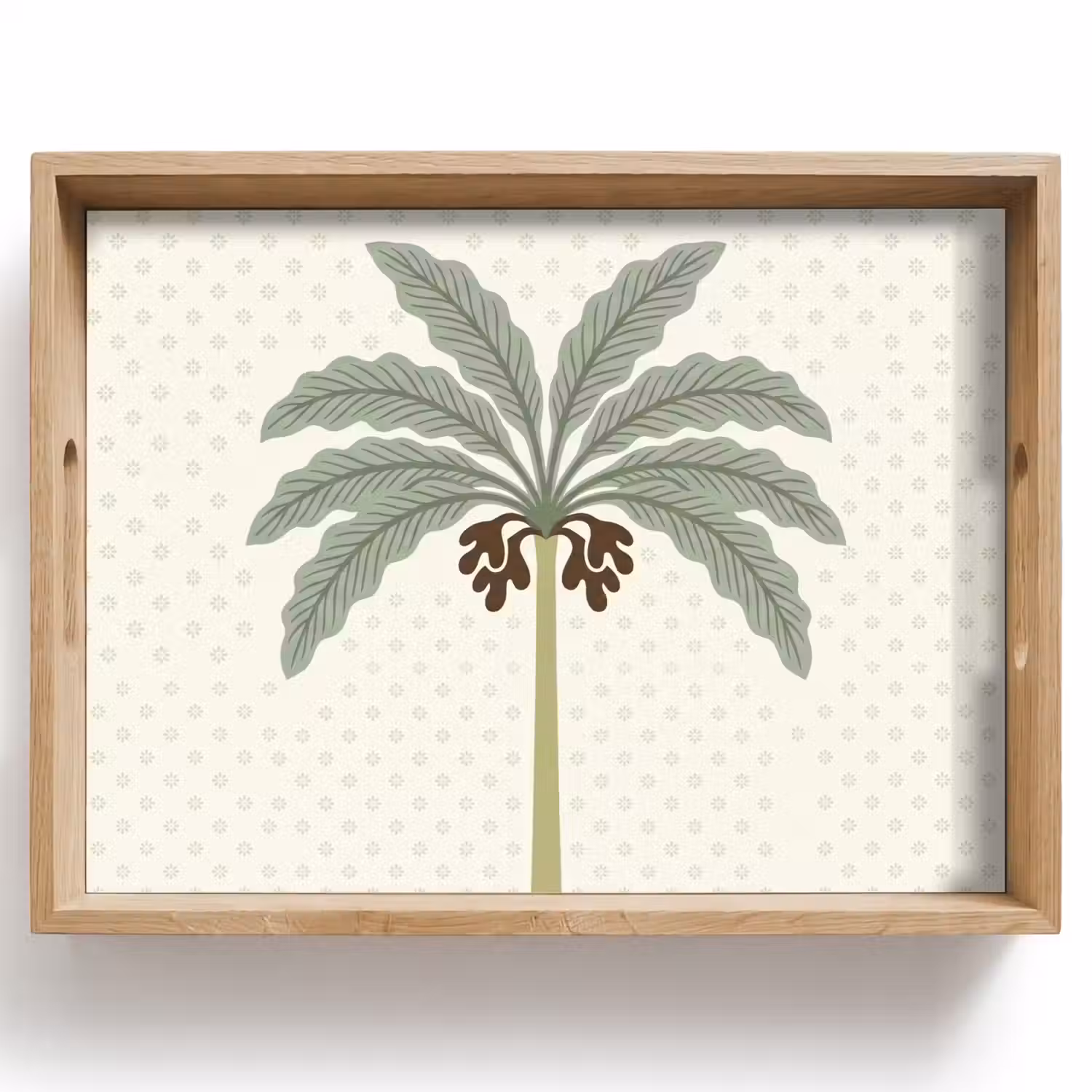 Boom - Bladeren - Groen - Decoratief - Beige Dienblad Rechthoek middel -z3d_shopping