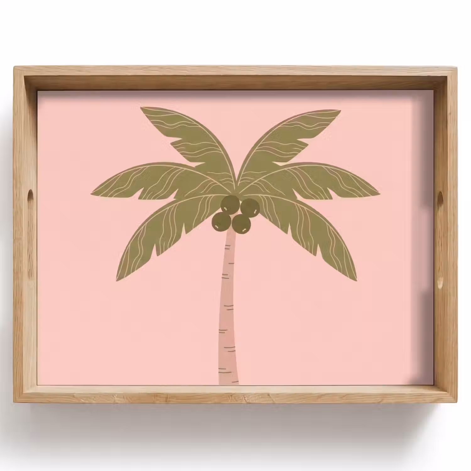 Boom - Palm - Natuur - Illustratie - Roze Dienblad Rechthoek middel -z3d_shopping