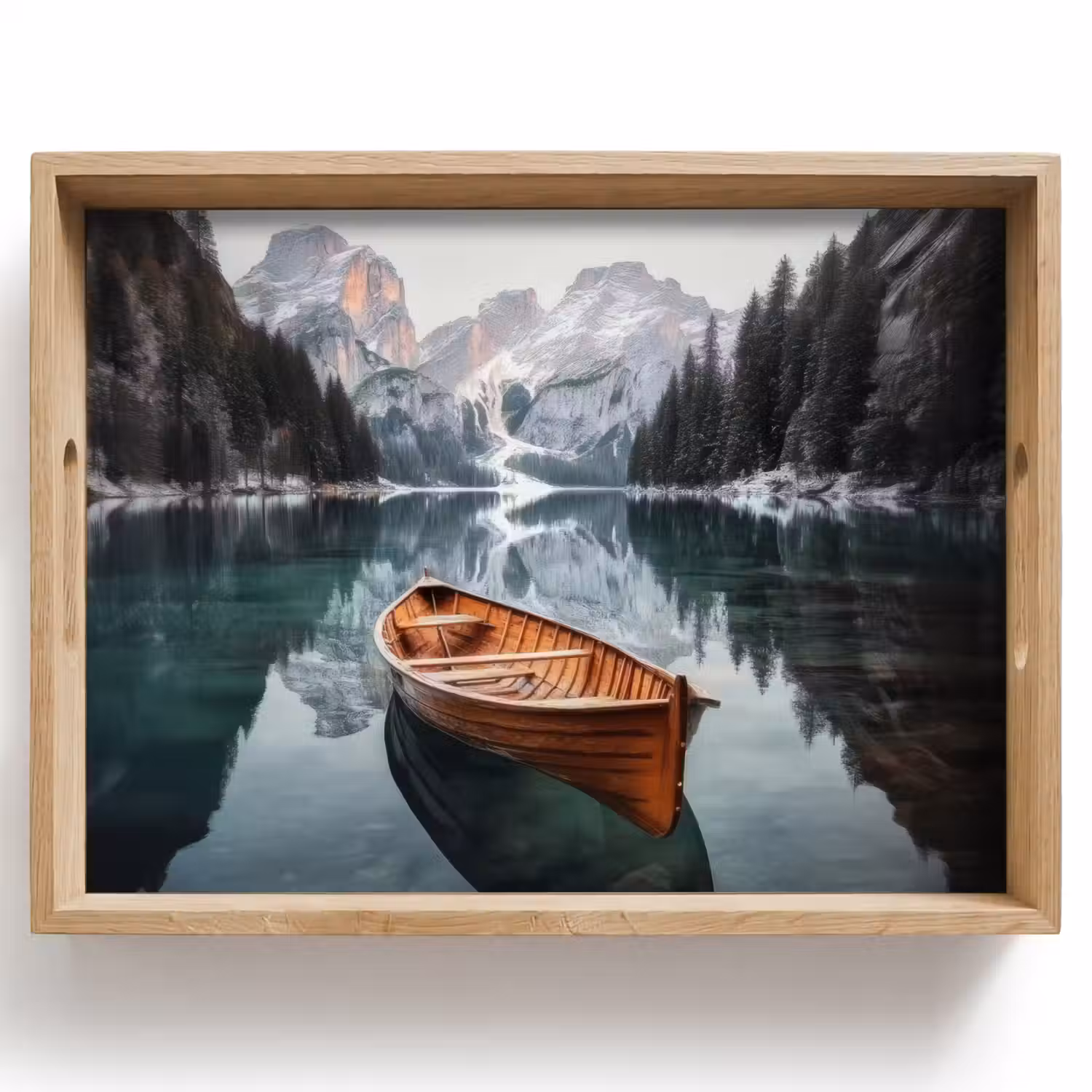 Boot - Bergen - Natuur - Water Dienblad Rechthoek middel -z3d_shopping