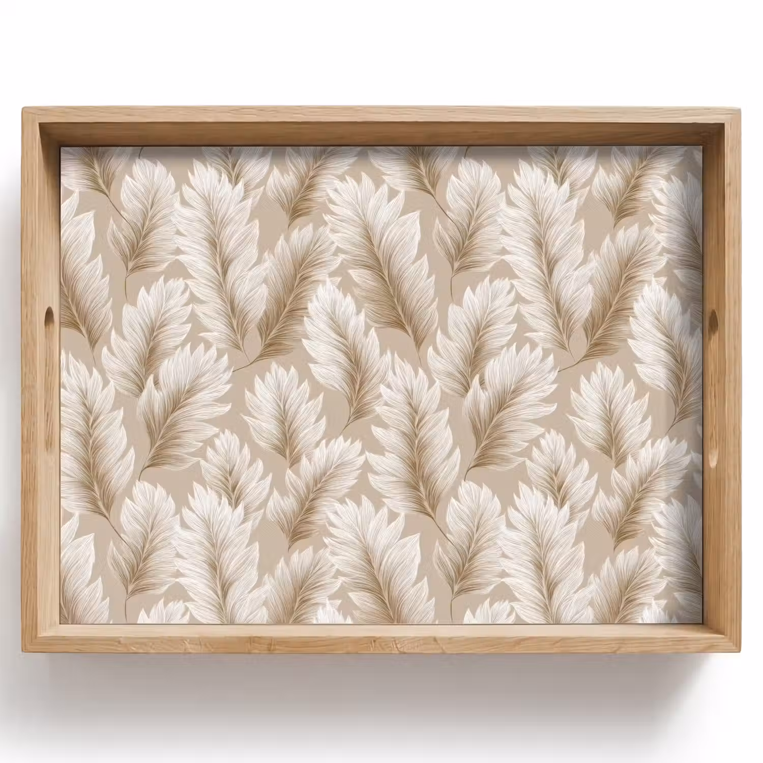 Botanisch - Patroon - Beige Dienblad Rechthoek middel 911 -z3d_shopping