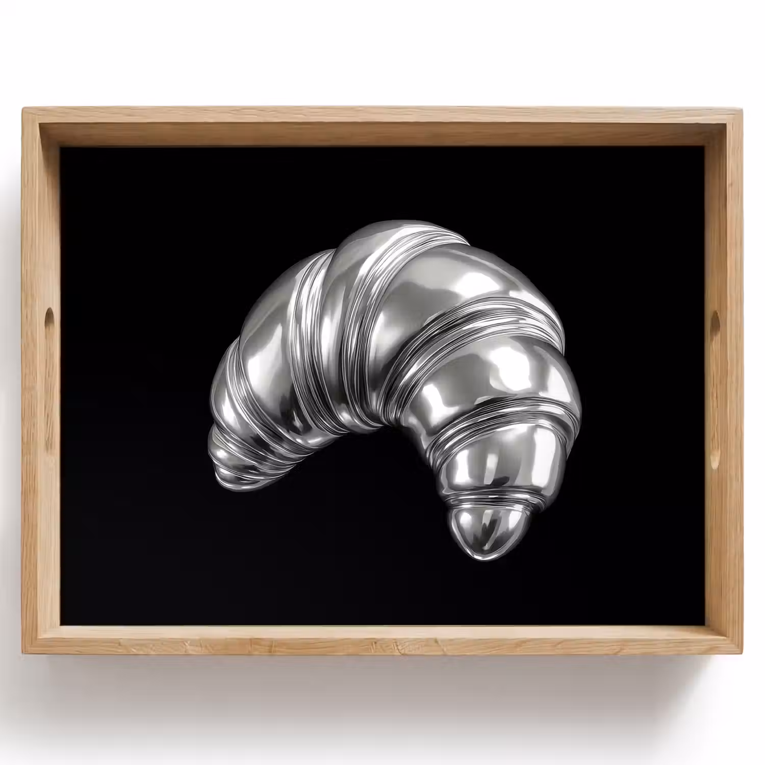 Croissant - Metaal - Zilver Dienblad Rechthoek middel -z3d_shopping