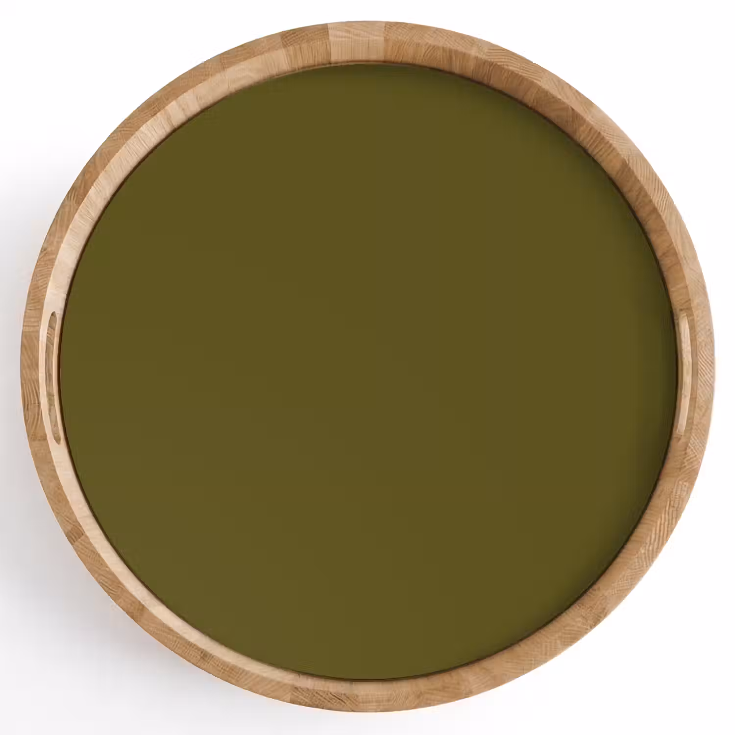 Dark - Olive - Groen Dienblad Rond middel 914 -z3d_shopping
