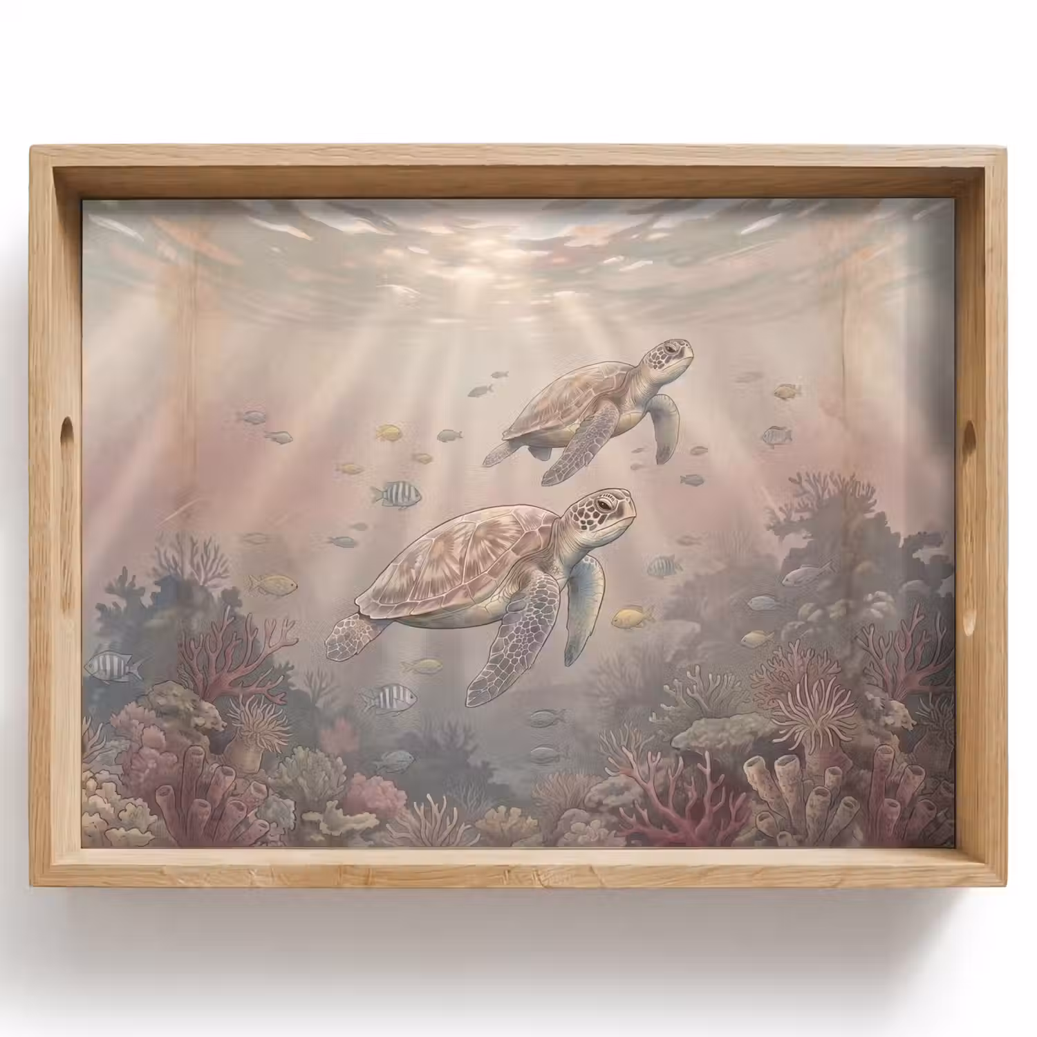 Dier - Onderwater - Oceaan - Illustratie - Zeeleven Dienblad Rechthoek middel -z3d_shopping