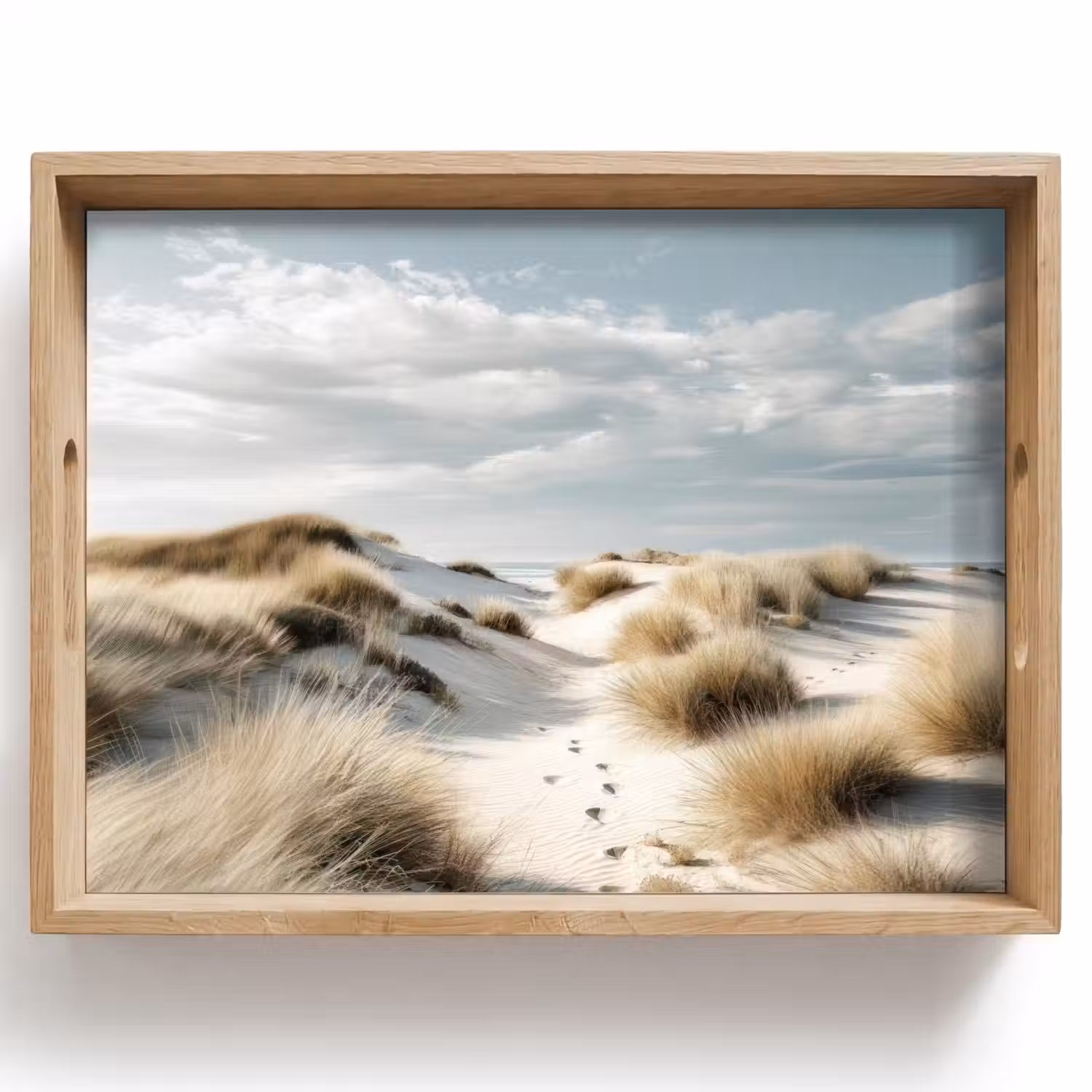 Duinen - Gras - Sporen - Wolken Dienblad Rechthoek middel -z3d_shopping