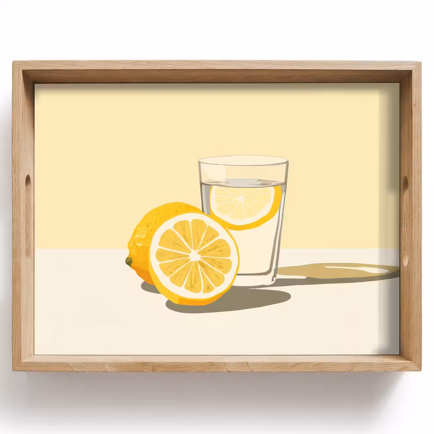 Glas - Citroenschijfjes - Geel Dienblad Rechthoek middel -z3d_shopping