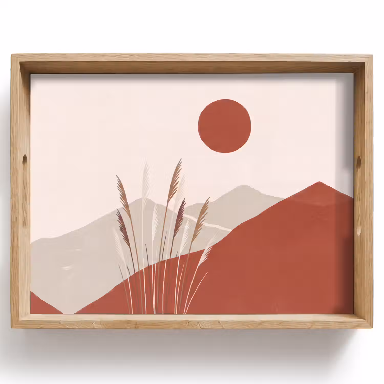 Gras - Landschap - Natuur - Abstract - Beige Dienblad Rechthoek middel -z3d_shopping