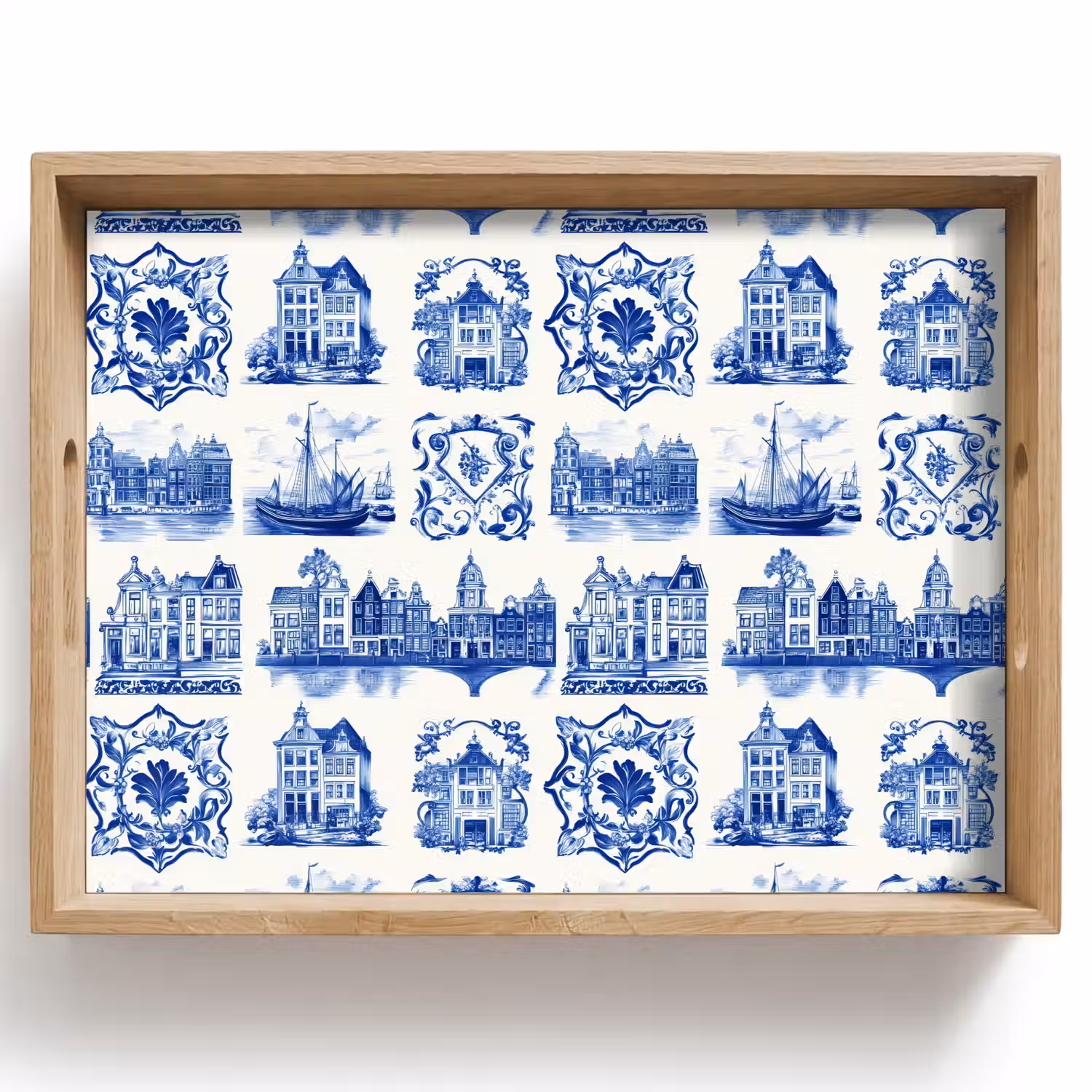 Huizen - Schepen - Blauw Dienblad Rechthoek middel 911 -z3d_shopping