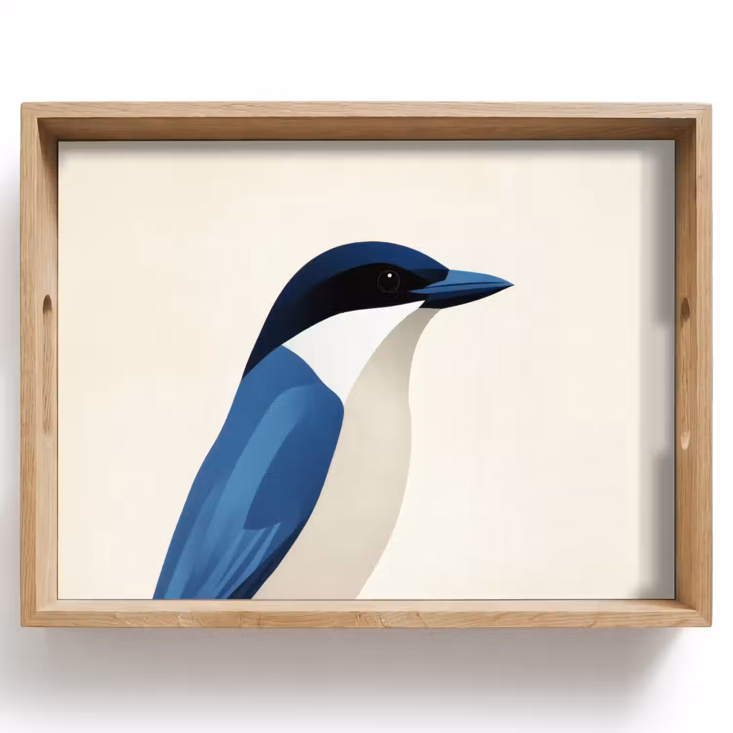 Illustratie - Blauw - Vogel Dienblad Rechthoek middel -z3d_shopping