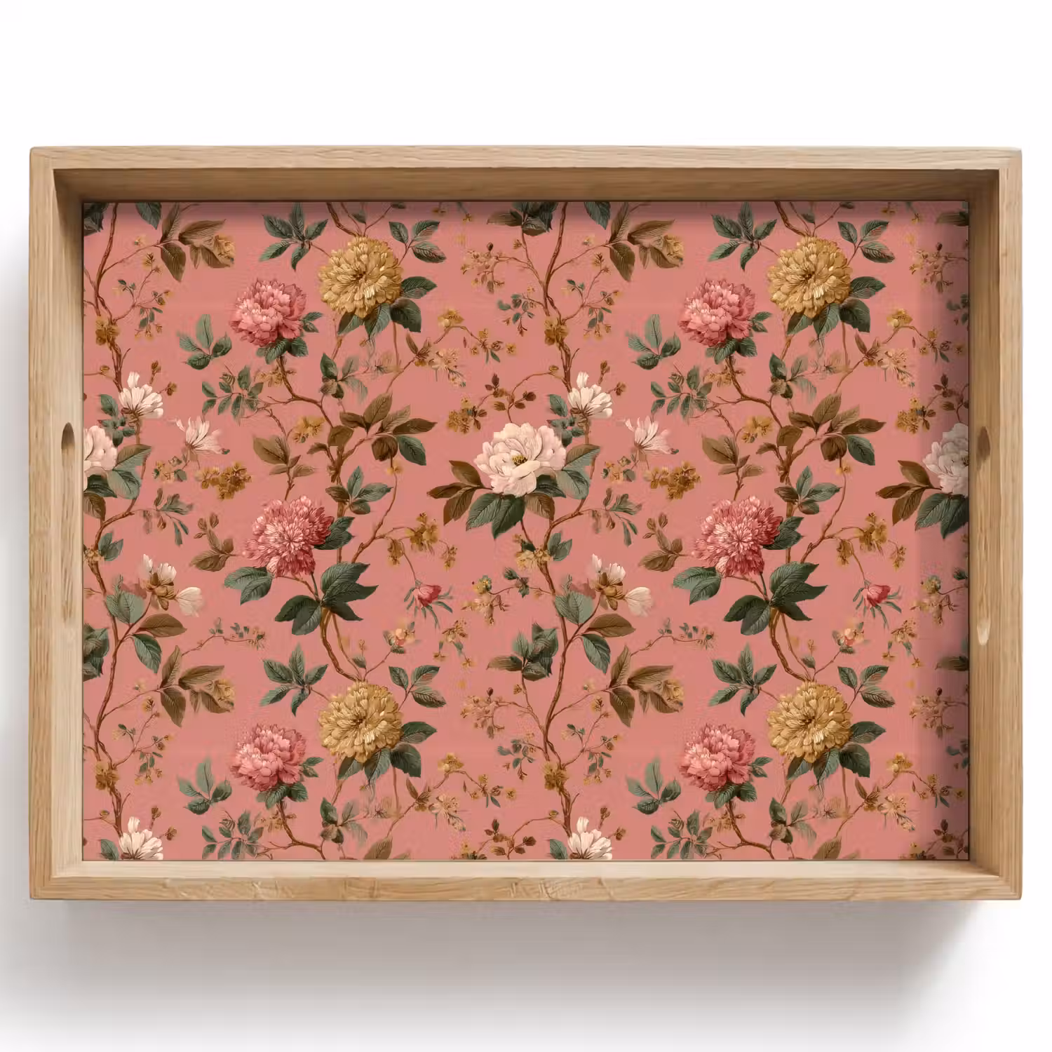 Klassiek - Botanisch - Roze Dienblad Rechthoek middel 911 -z3d_shopping