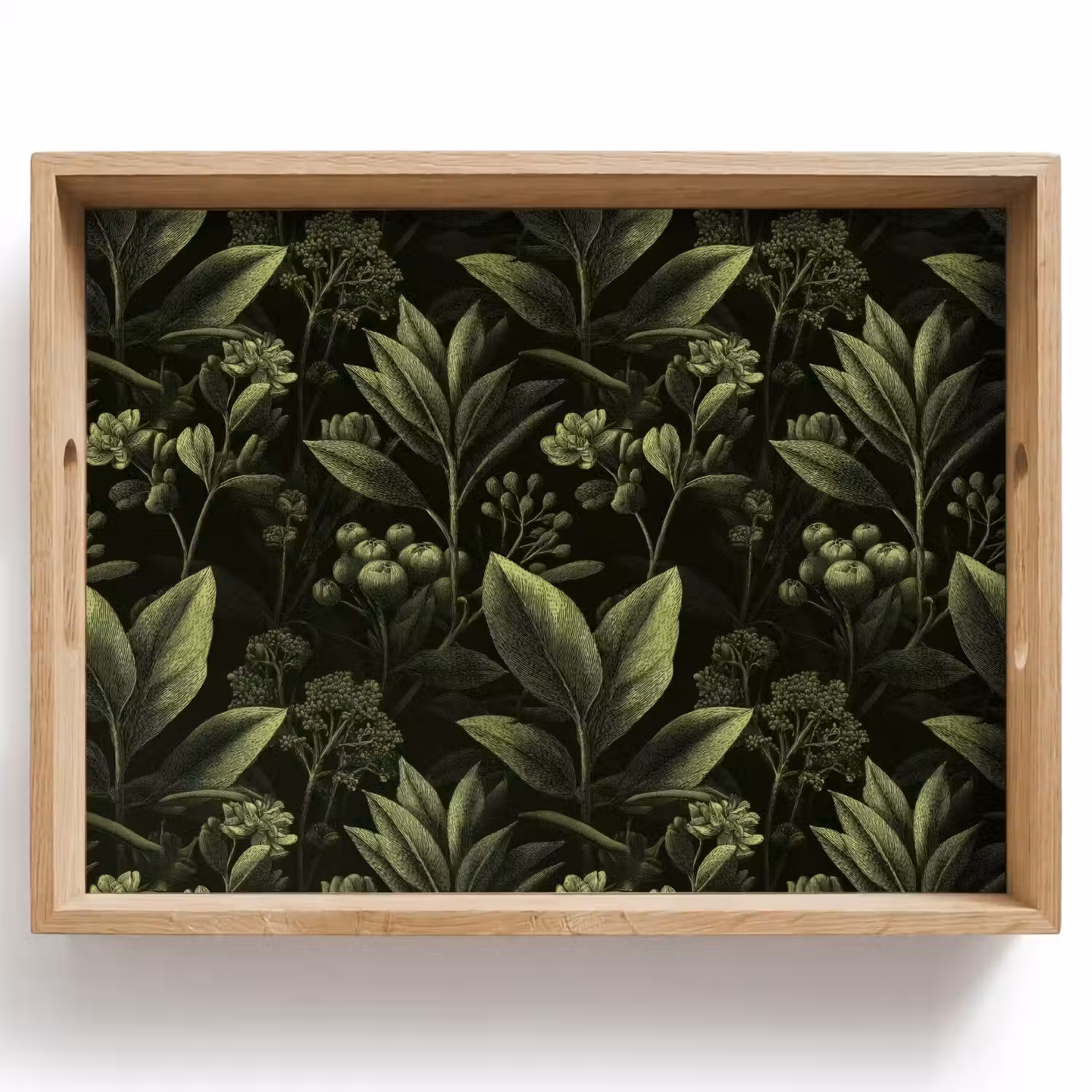 Klassiek - Donker - Botanisch - Planten Dienblad Rechthoek middel 911 -z3d_shopping