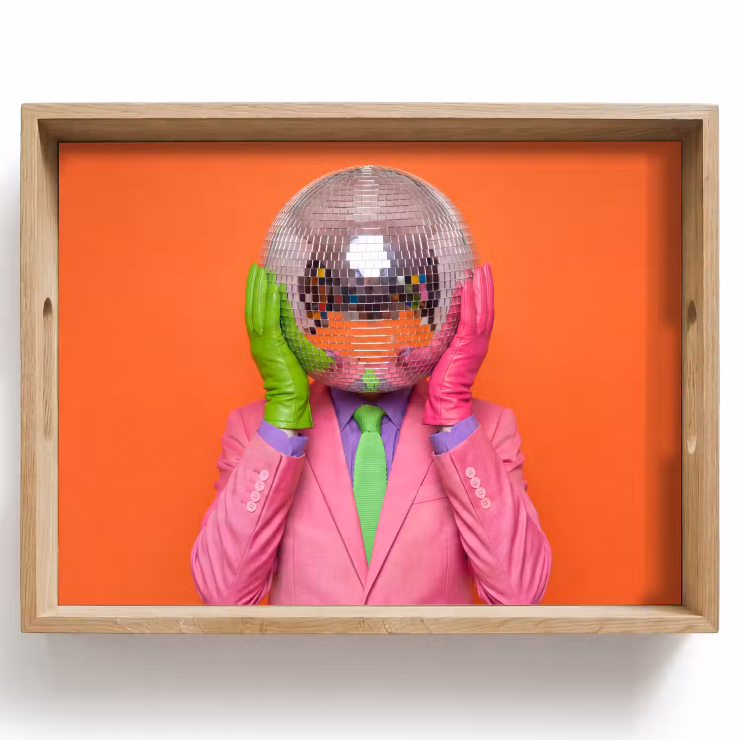 Kunst - Disco bal - Kleurrijk - Modern - Studio Dienblad Rechthoek middel -z3d_shopping