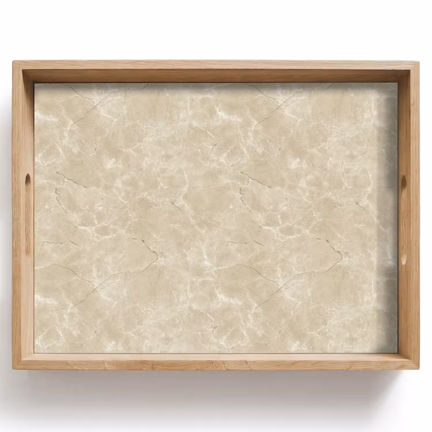 Lichtbeige - Marmer - Diffusie adering Dienblad Rechthoek middel 911 -z3d_shopping