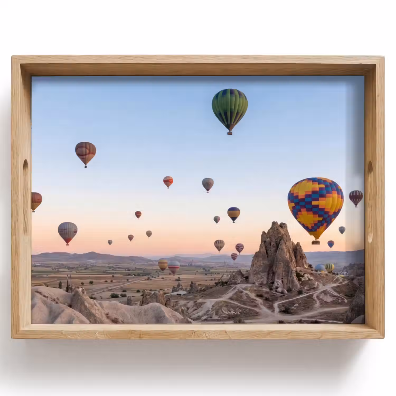 Luchtballonnen - Rotsen - Zonsopgang Dienblad Rechthoek middel -z3d_shopping
