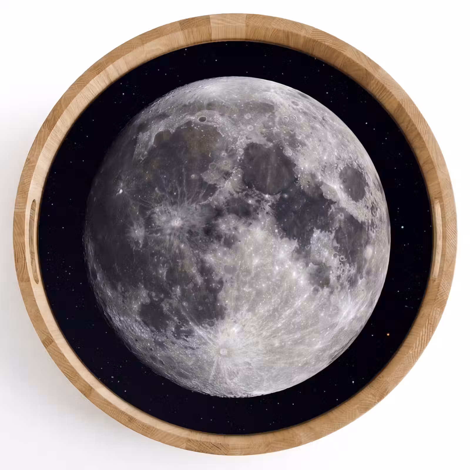 Dienblad - Maan - Sterren - Ruimte - Maan - Sterren - Ruimte Dienblad Rond middel
