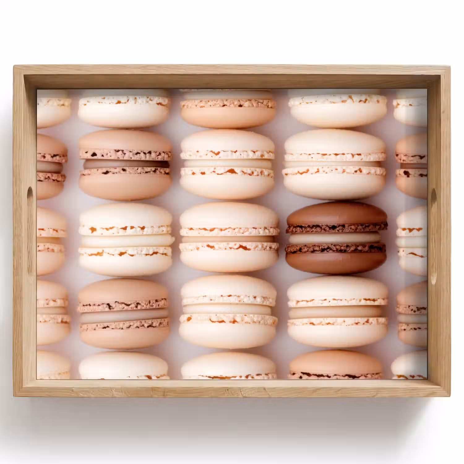 Macarons - Beige - Bruin Dienblad Rechthoek middel -z3d_shopping