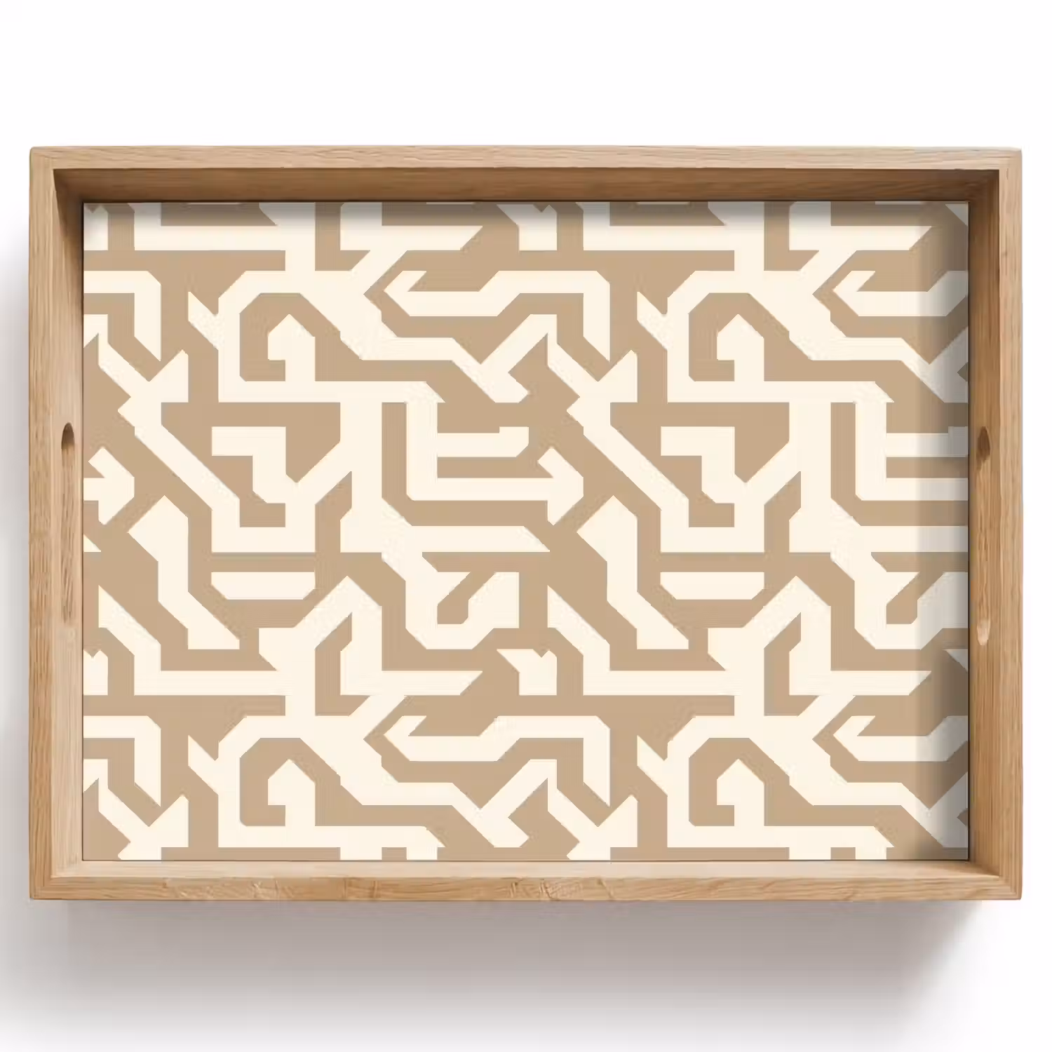 Modern - Abstract - Beige Dienblad Rechthoek middel 911 -z3d_shopping