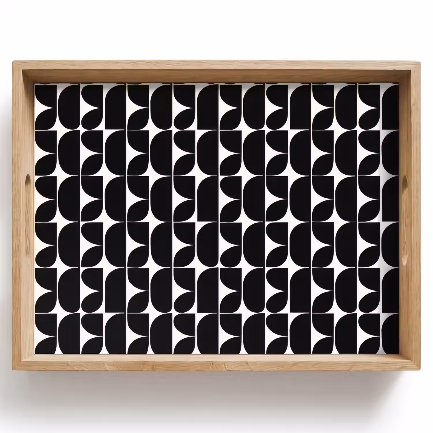 Modern - Geometrisch - Zwart Dienblad Rechthoek middel 911 -z3d_shopping