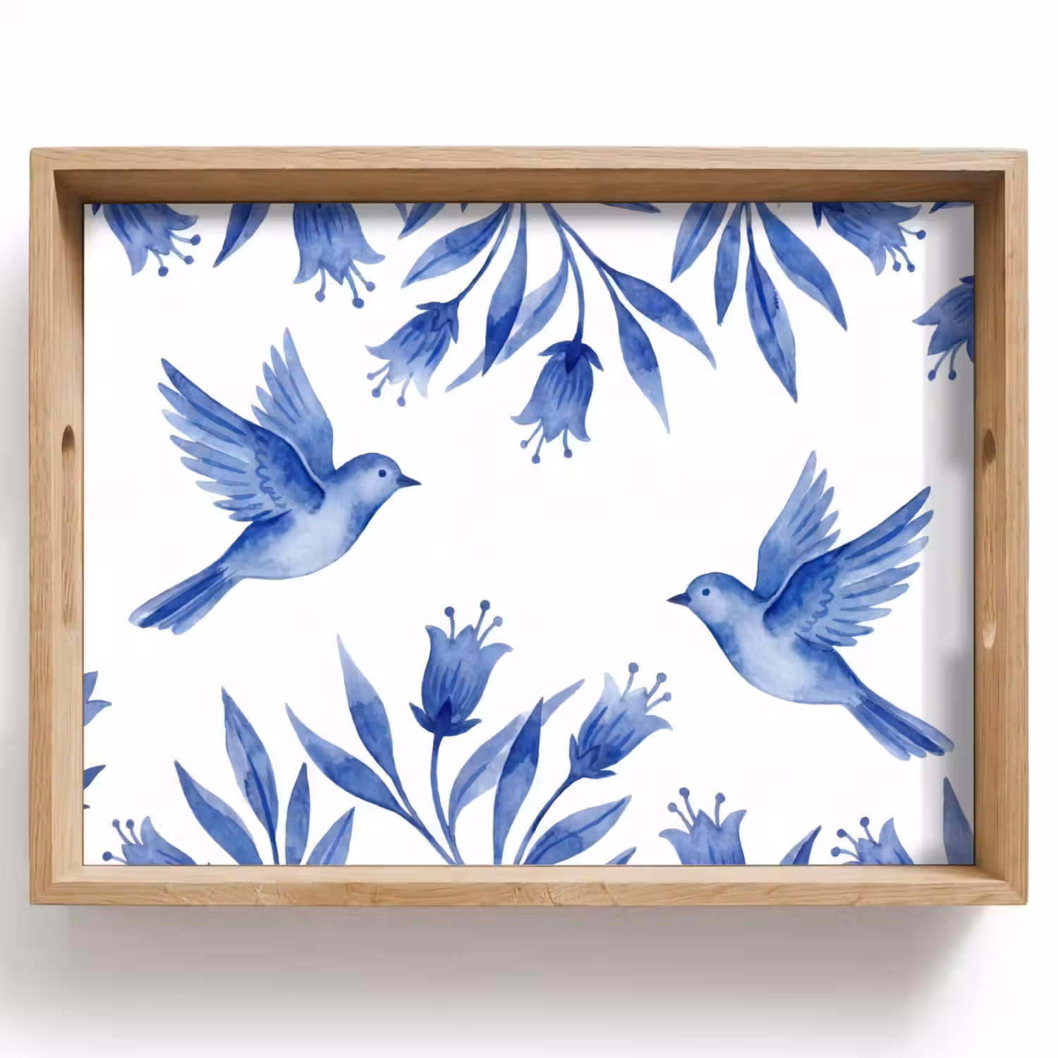 Modern - Vogels - Delfts - Blauw Dienblad Rechthoek middel -z3d_shopping