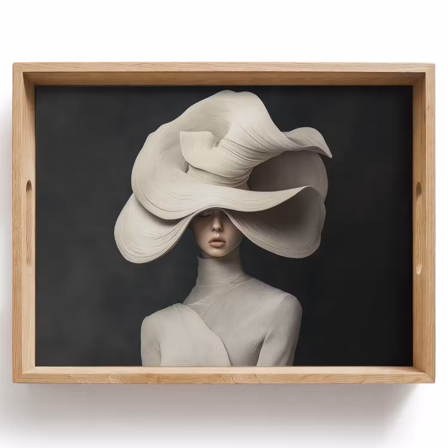 Modern - Vrouw - Hoed Dienblad Rechthoek middel -z3d_shopping