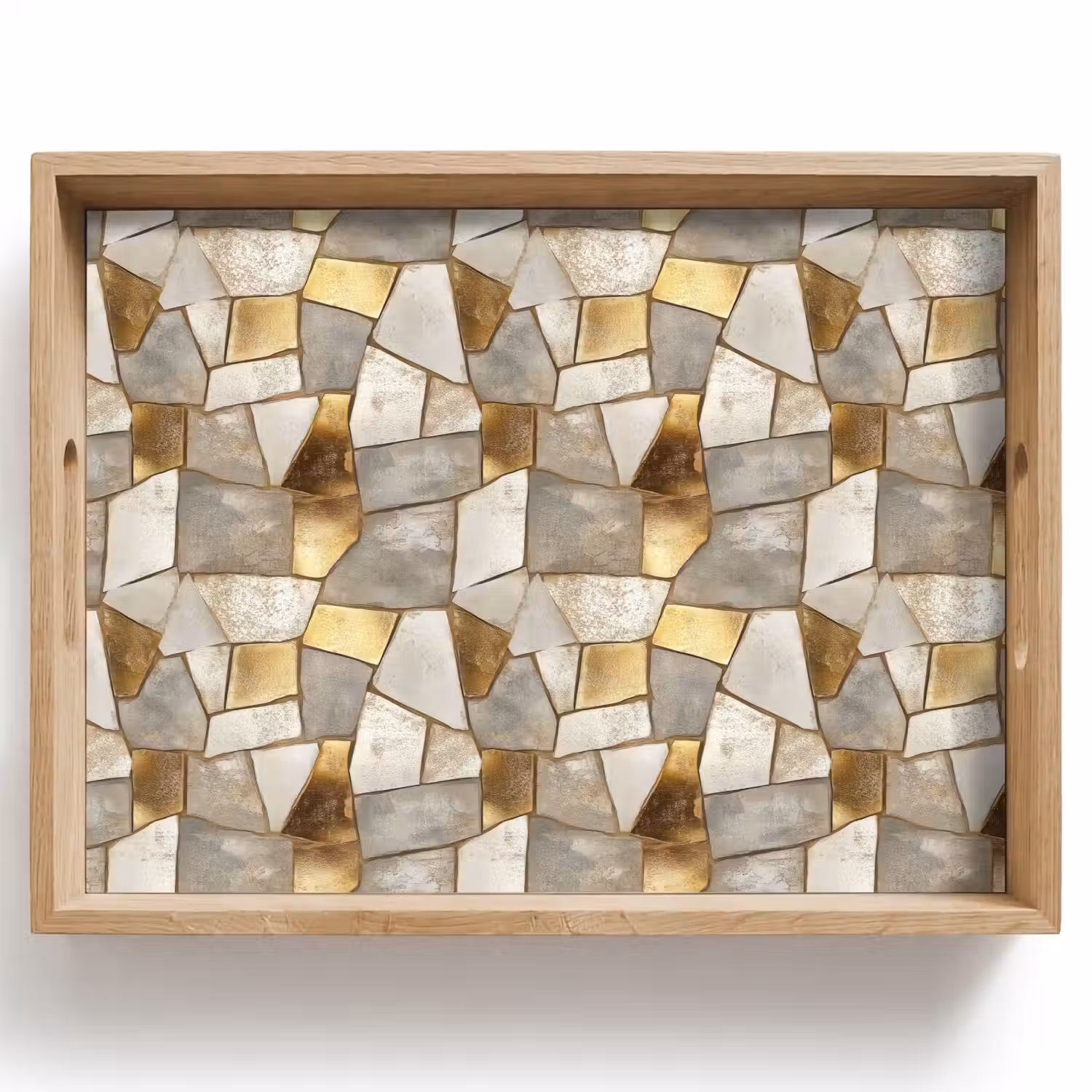 Mozaïek - Marmer - Goud Dienblad Rechthoek middel 911 -z3d_shopping