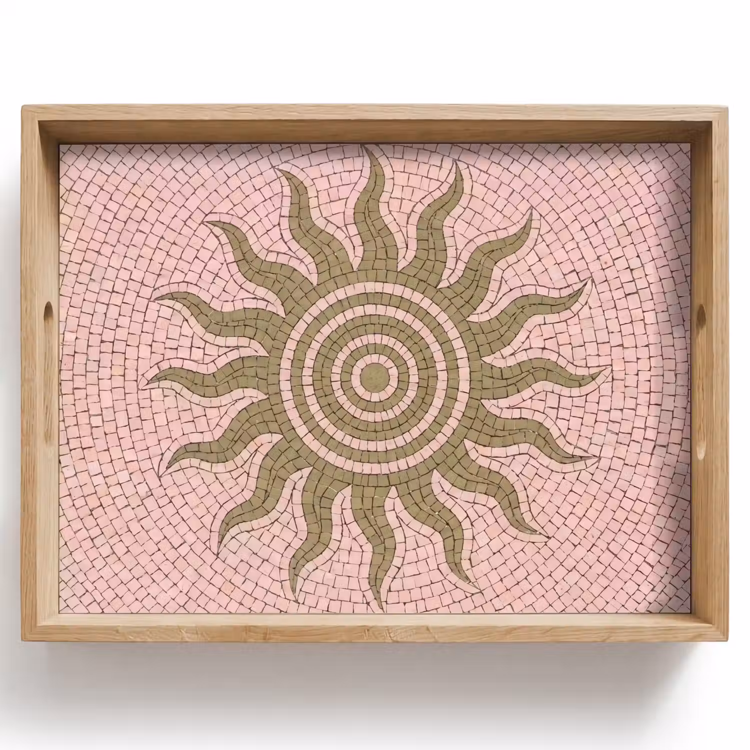 Mozaïek - Zon - Patroon - Klassiek - Roze Dienblad Rechthoek middel -z3d_shopping
