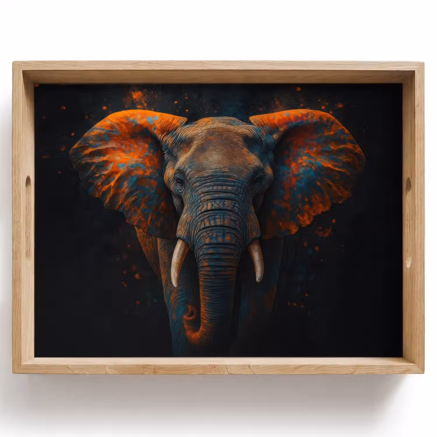 Olifant - Oranje - Oren Dienblad Rechthoek middel -z3d_shopping