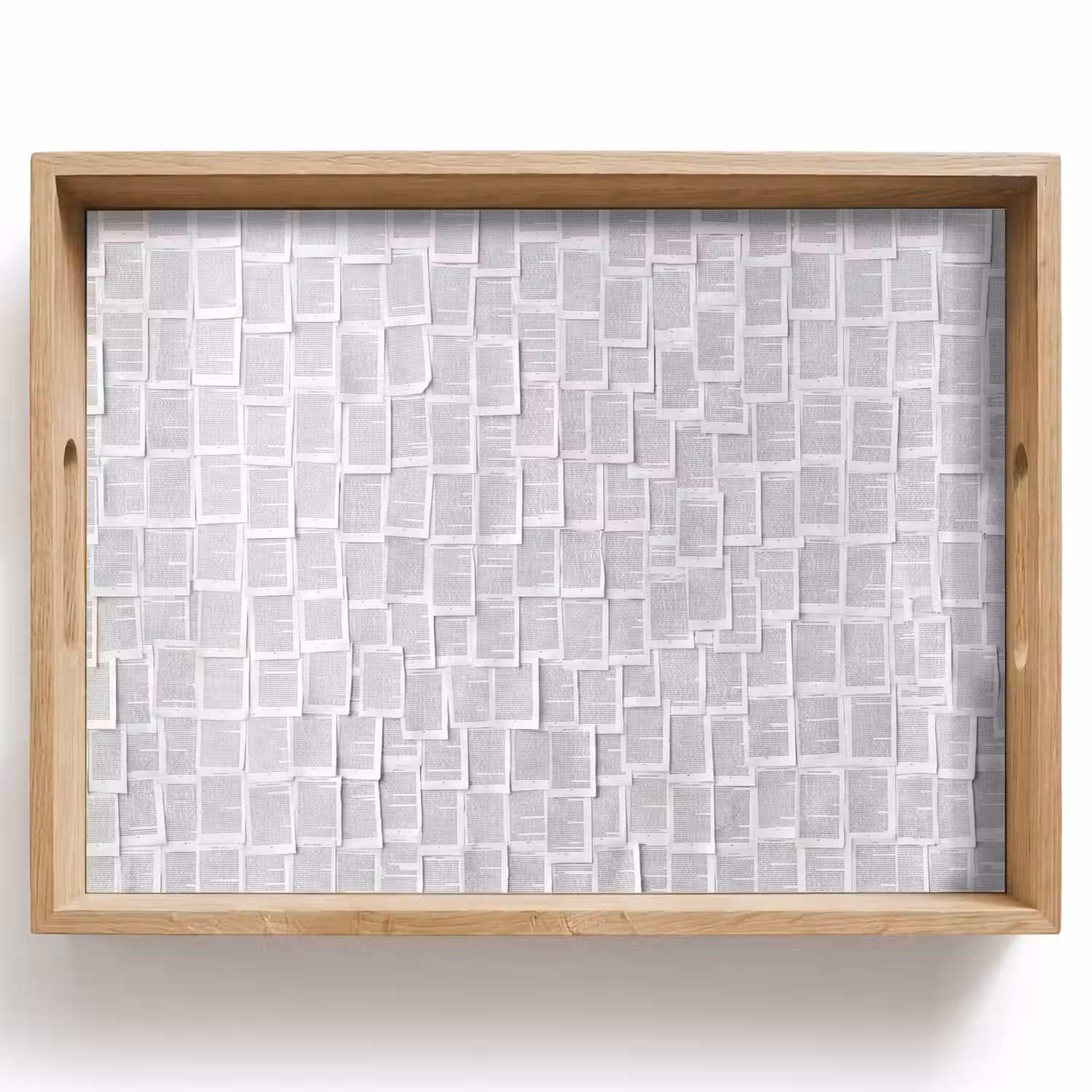 Papier - Overlappend - Textuur - Modern - Wit Dienblad Rechthoek middel -z3d_shopping