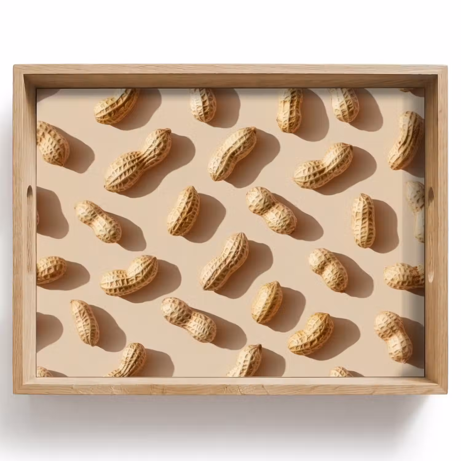 Pinda's - Patroon - Beige Dienblad Rechthoek middel -z3d_shopping