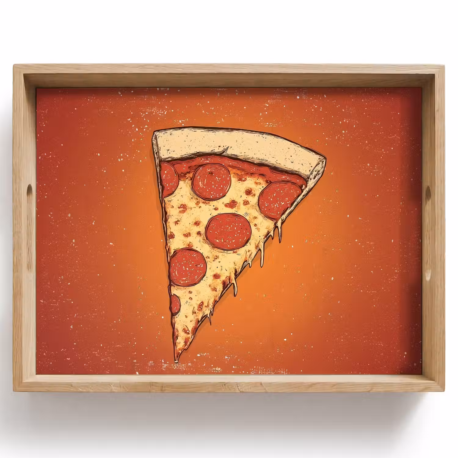 Pizza - Kaas - Rood - Pepperoni Dienblad Rechthoek middel -z3d_shopping