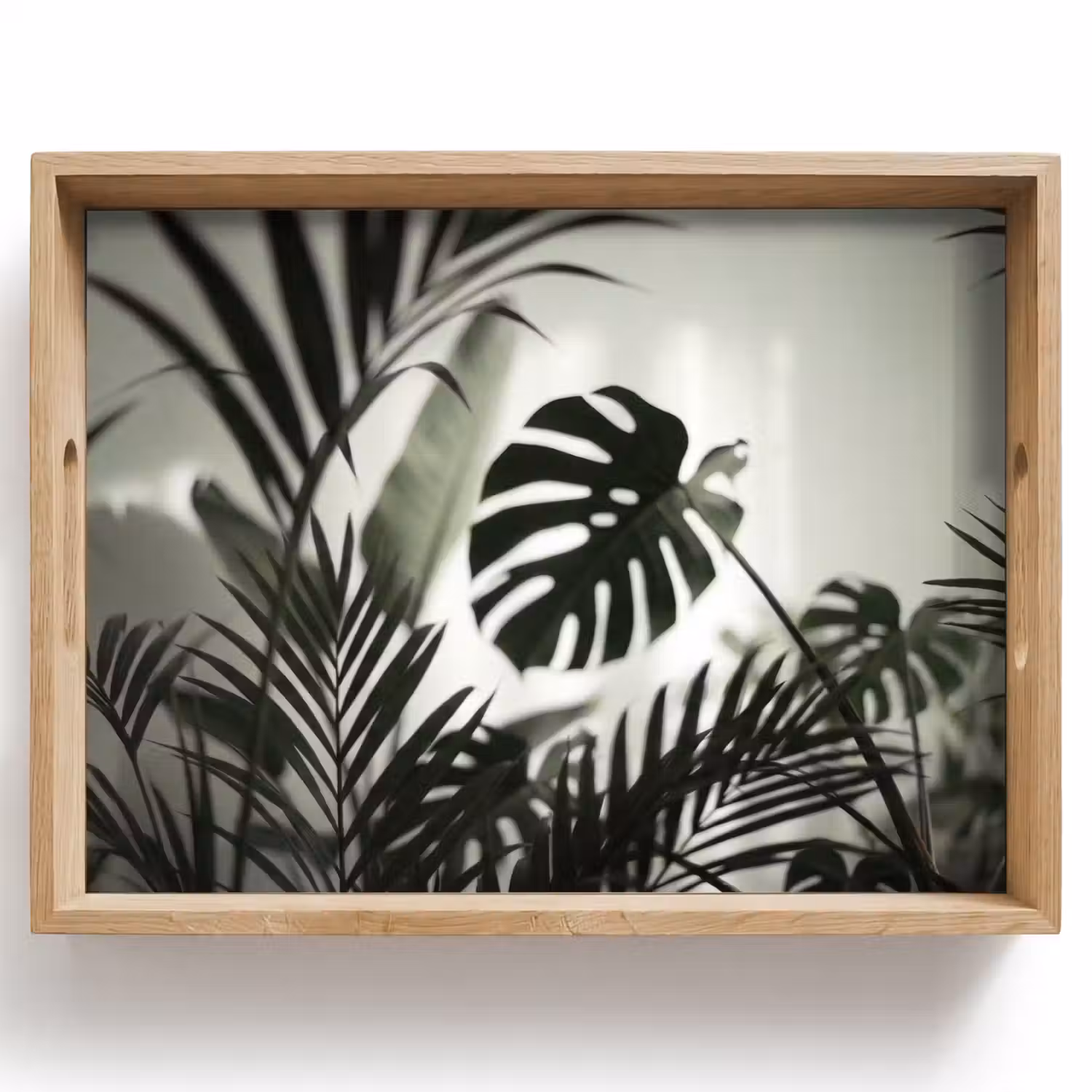 Planten - Bladeren - Natuur - Minimalistisch - Groen Dienblad Rechthoek middel -z3d_shopping