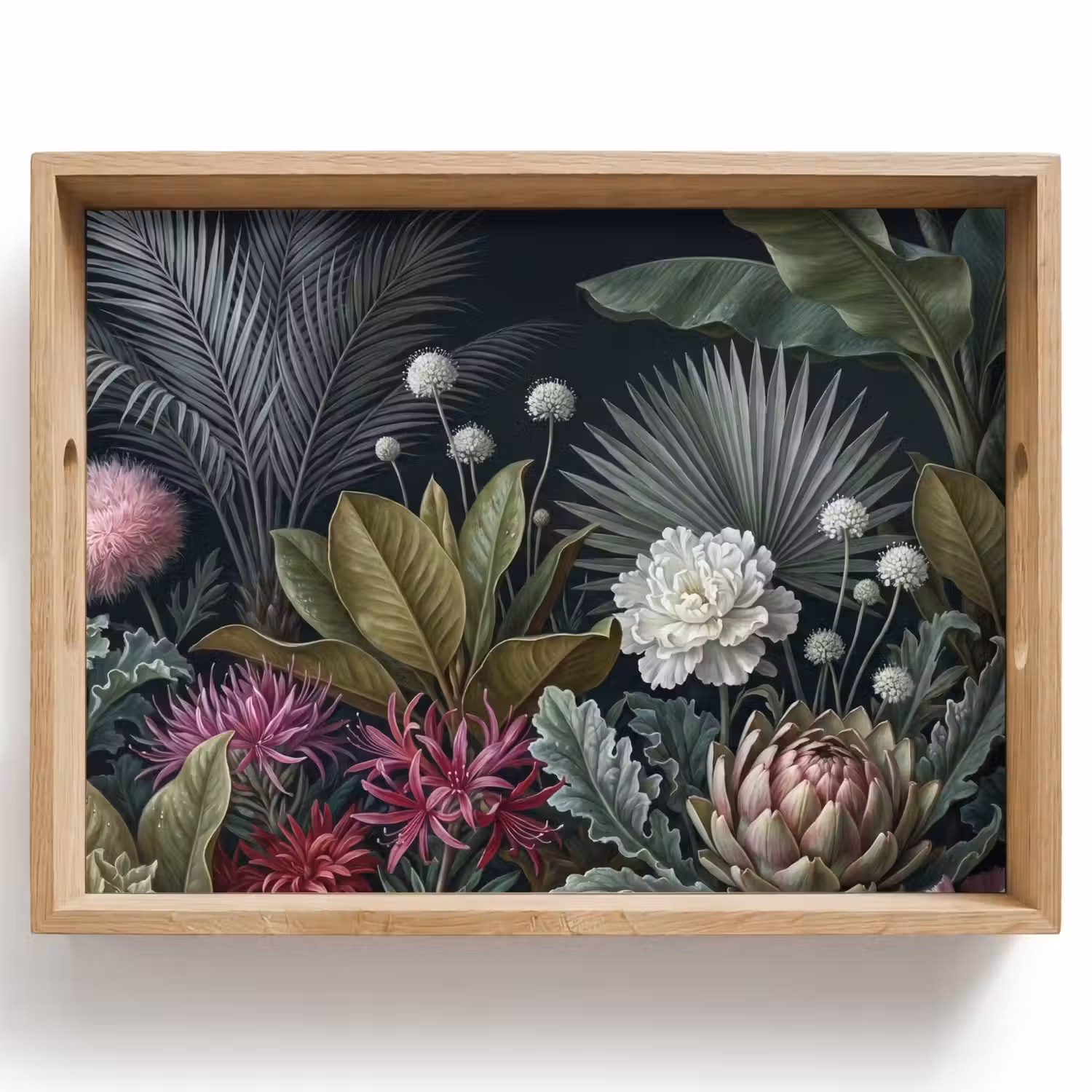 Planten - Tropisch - Botanisch - Donker - Groen Dienblad Rechthoek middel -z3d_shopping