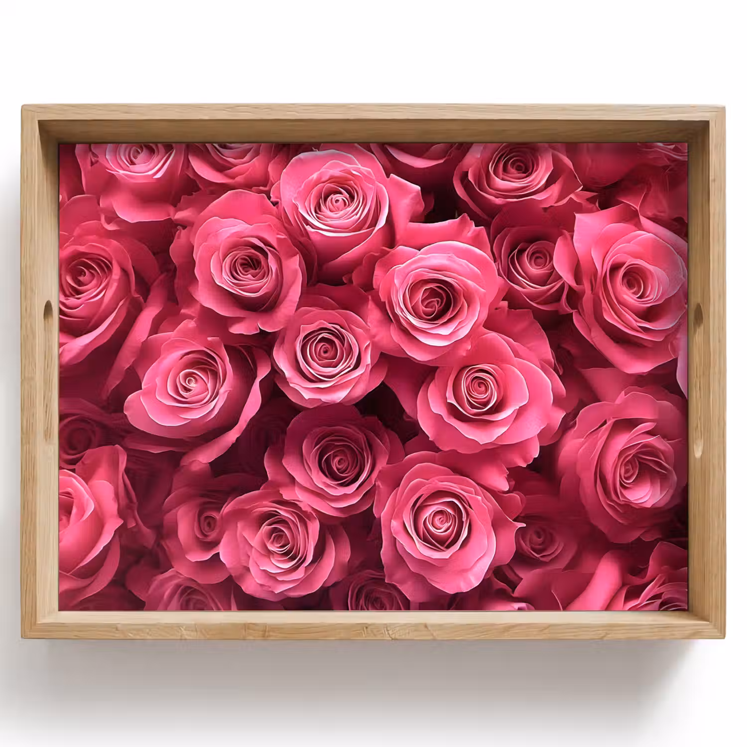 Rozen - Pink - Bloem Dienblad Rechthoek middel -z3d_shopping