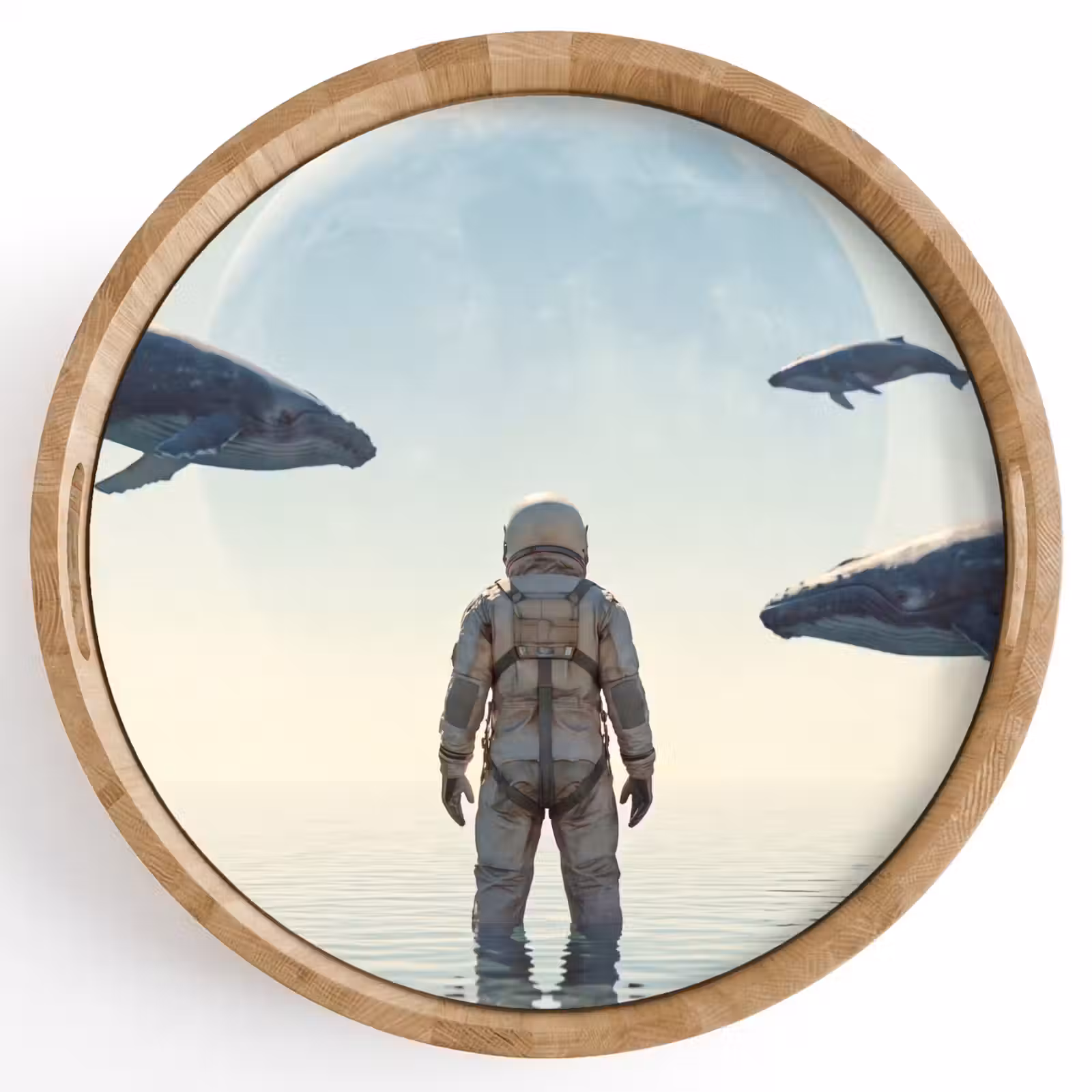 Dienblad - Ruimtevaarder - Walvis - Fantasie - Ruimtevaarder - Walvis - Fantasie Dienblad Rond middel