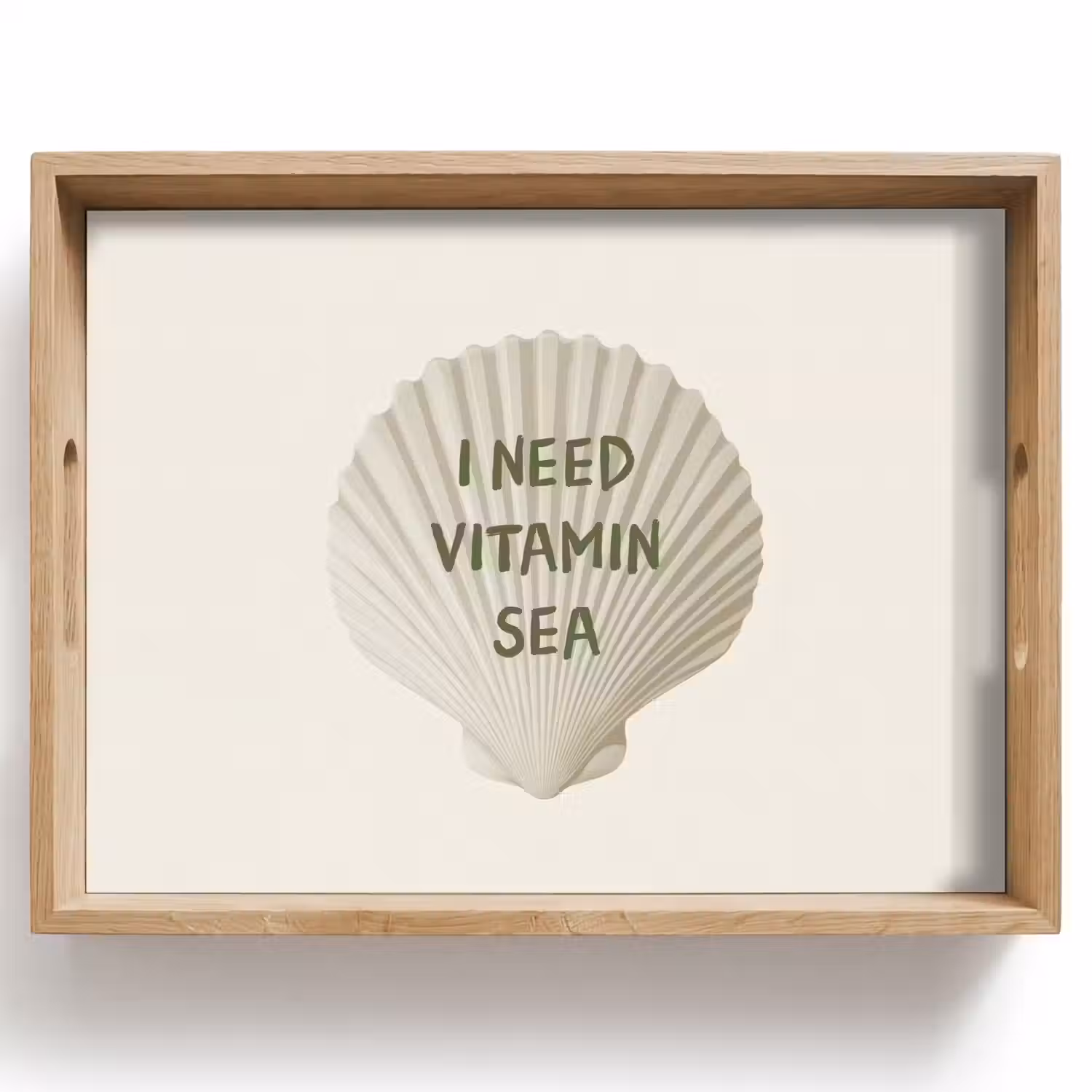 Schelp - Quote - Groen Dienblad Rechthoek middel -z3d_shopping