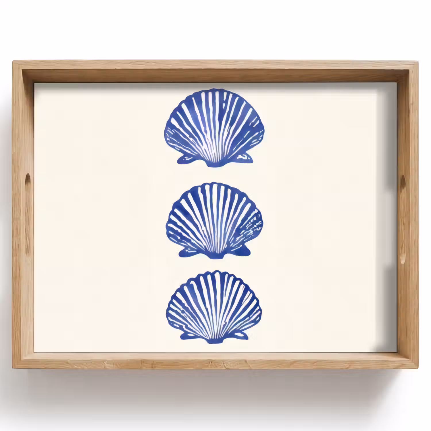 Schelpen - Blauw - Patroon Dienblad Rechthoek middel -z3d_shopping