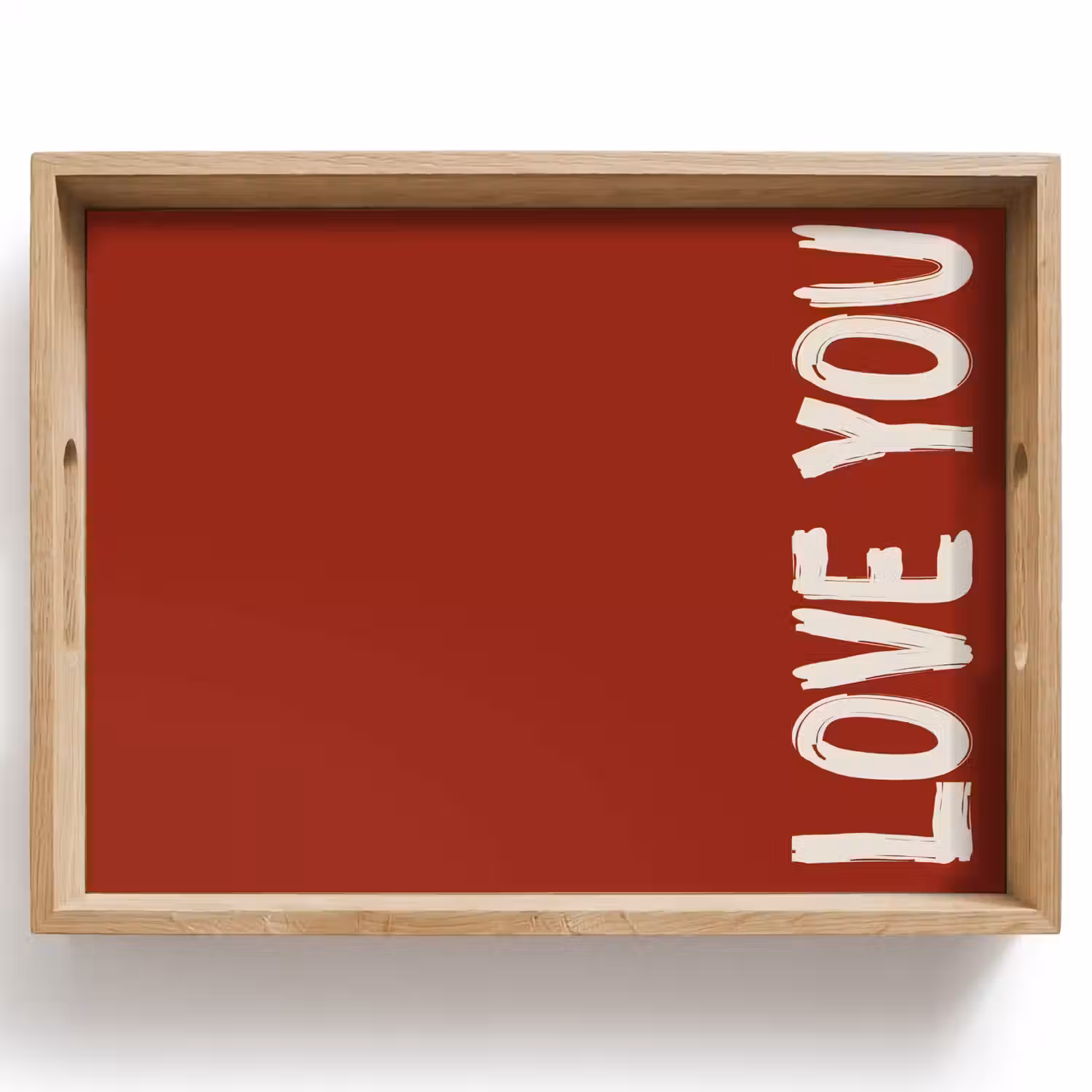 Schuin - Loveyou - Rood Dienblad Rechthoek middel -z3d_shopping