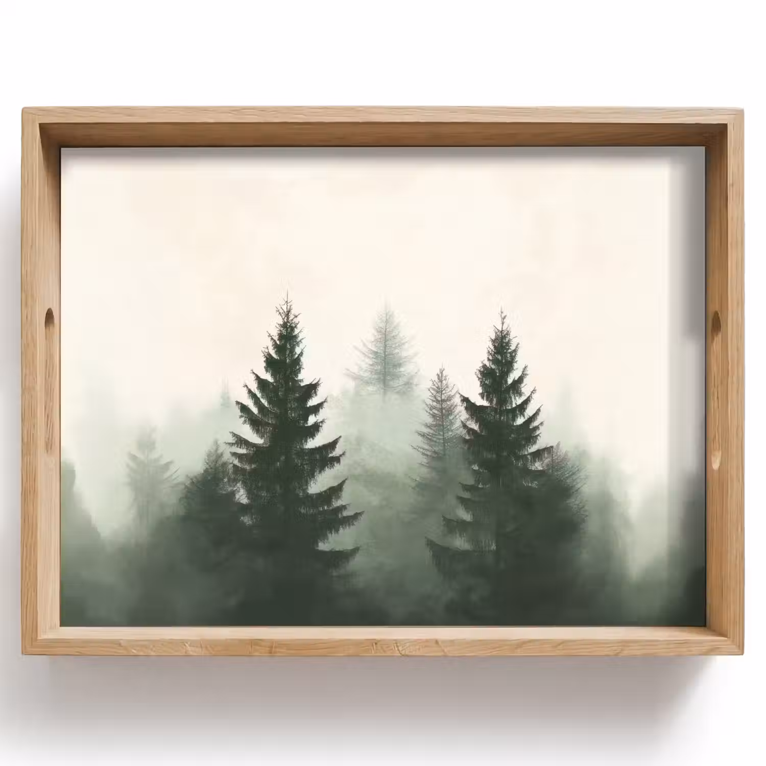 Sparren - Bomen - Groen - Beige Dienblad Rechthoek middel -z3d_shopping