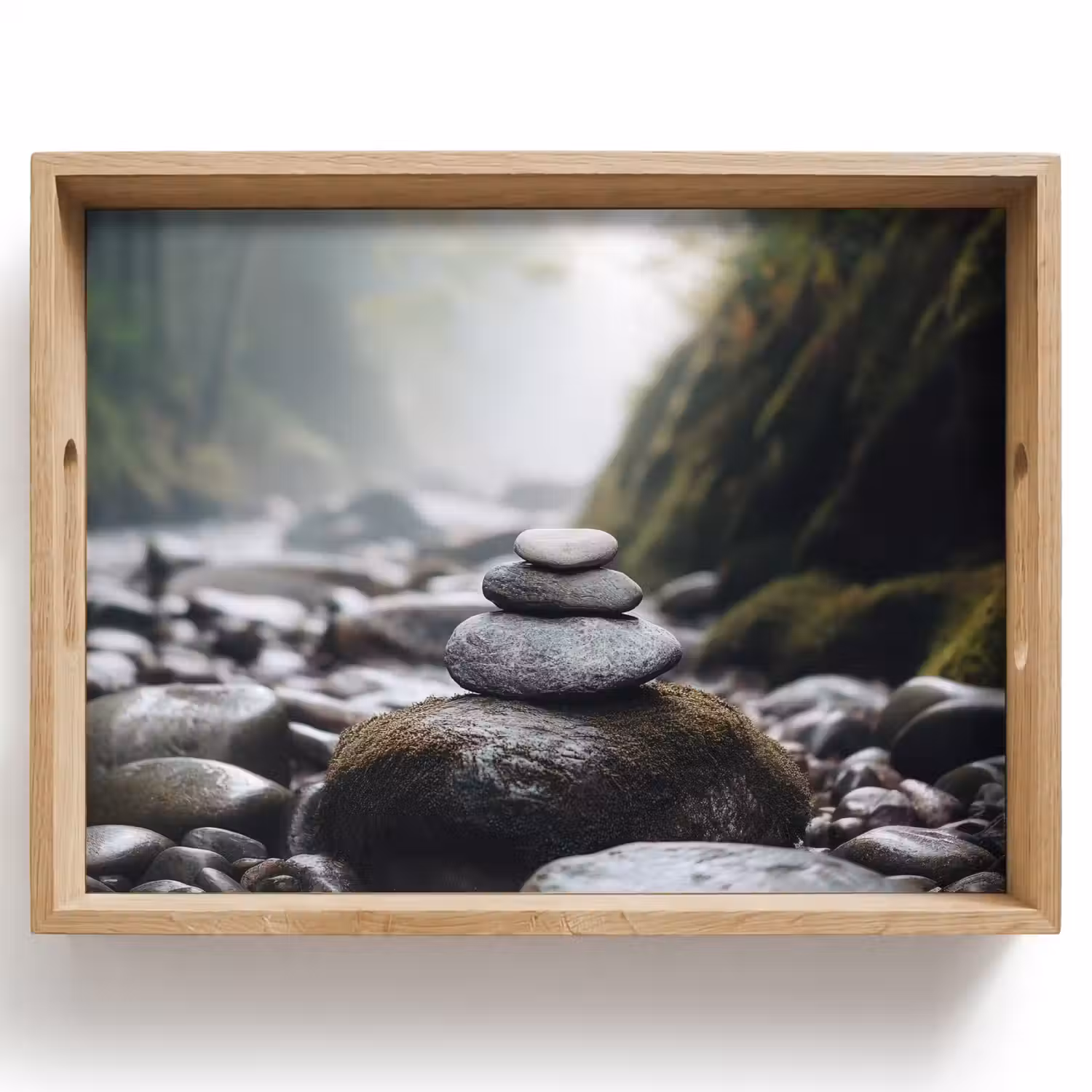 Stenen - Stapel - Natuur Dienblad Rechthoek middel -z3d_shopping