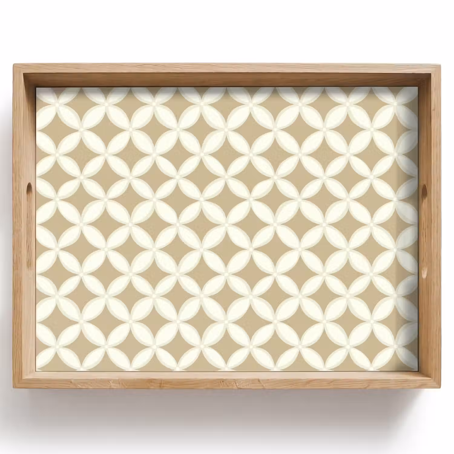 Symmetrisch - Motief - Beige Dienblad Rechthoek middel 911 -z3d_shopping