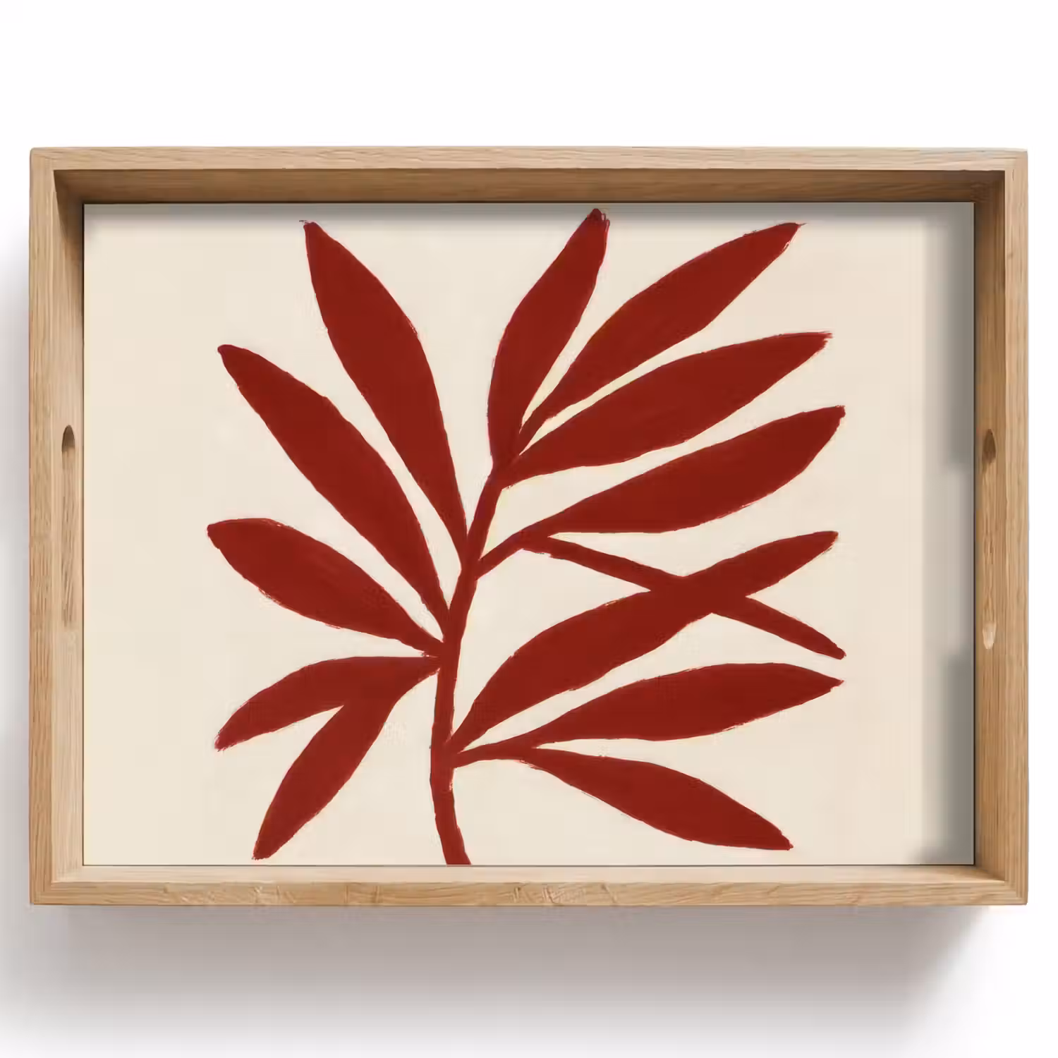 Tak - Bladeren - Rood Dienblad Rechthoek middel -z3d_shopping