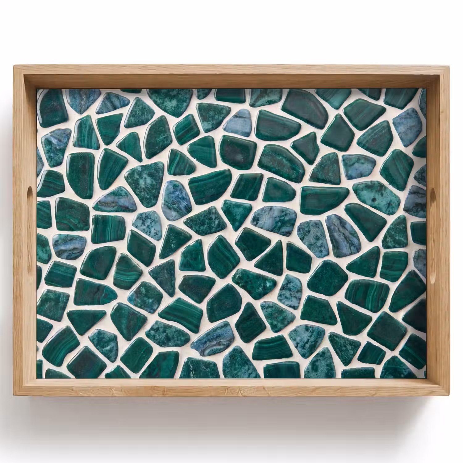 Textuur - Steen - Groen - Abstract - Patroon Dienblad Rechthoek middel -z3d_shopping