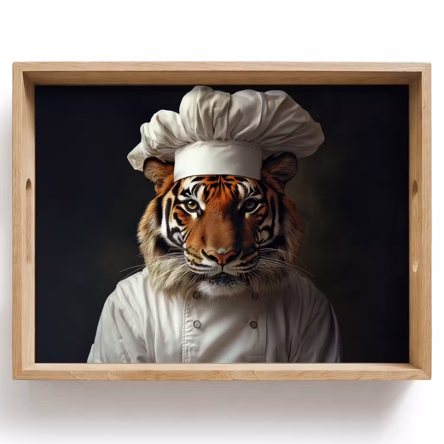 Tijger - Kokskleding - Bruin Dienblad Rechthoek middel -z3d_shopping